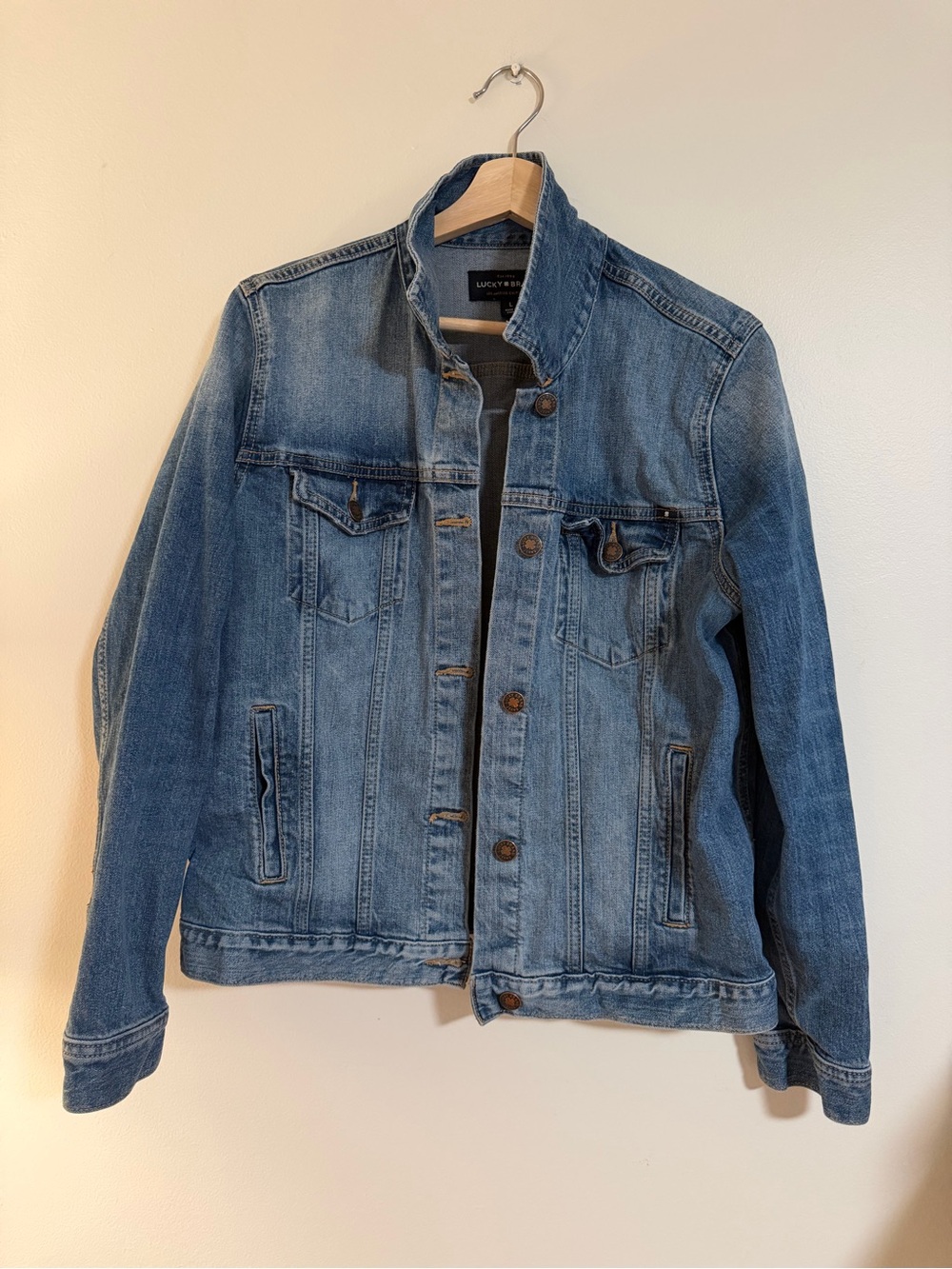 Lucky Brand Classic Denim Jacket Medium Wash Women’s Large